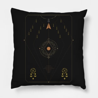 Geometric astrological tarot Pillow