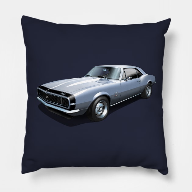 1967 Chevrolet Camaro SS Pillow by candcretro