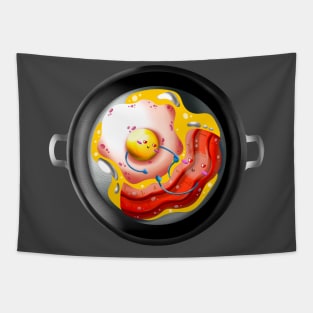 Egg and Bacon Love Tapestry