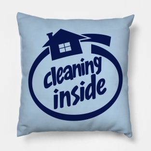 Funny Logo Parody House Spring Cleaning Quotes Pillow