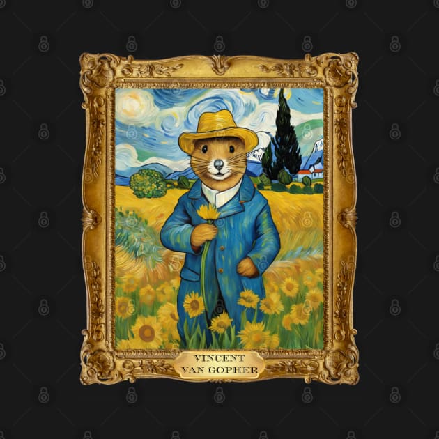 Vincent Van Gopher by Dorky Donkey Designs