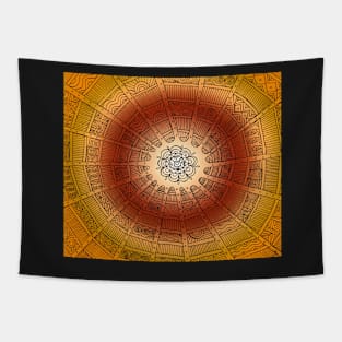 Tribal Circles -Gold Tapestry