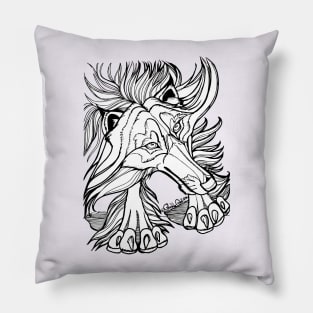 COLOR YOUR OWN TEE Floofy Wolf Pillow