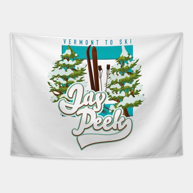 Jay Peek Vermont ski logo Tapestry by nickemporium1