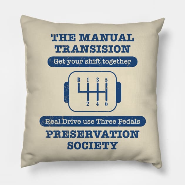 Get Your Shift Together Manual Transmission Pillow by Cosmic Art