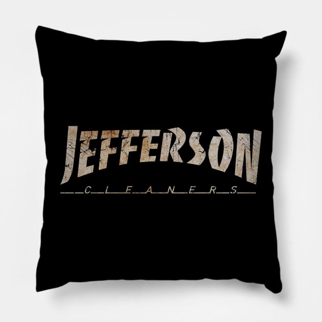 Jefferson Cleaners Pillow by SERVASTEAK