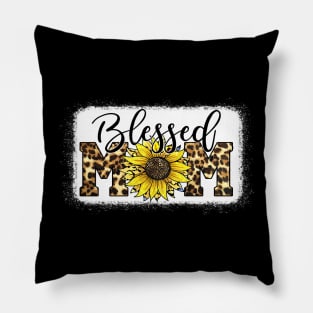 Blessed Mom Leopard Shirt Blessed Mom Sunflower Pillow