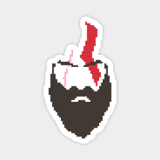 God of War - Kratos face (Pixelated #2) Magnet