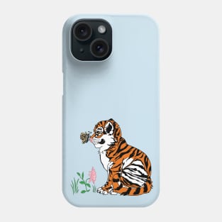 Cute Baby Tiger and Butterfly Phone Case