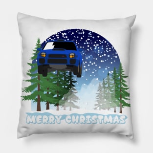 Bugeye Christmas Rally Car Jump Pillow