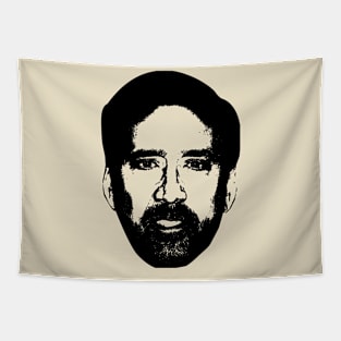 Nicolas Cage Iconic Hollywood Actor Face: Tribute to Film Legend Tapestry