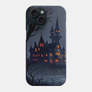 Edge of Darkness - Spooky Waterside House Phone Case