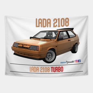 Lada 2108 Turbo Orange Tapestry