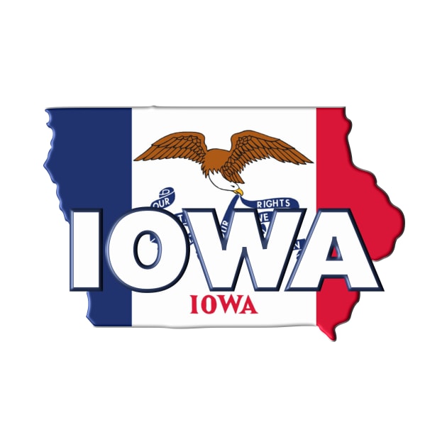 Iowa Colored State by m2inspiration