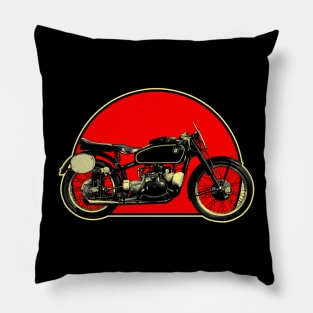 1926 - 1939 Kompressor Retro Red Circle Motorcycle Pillow