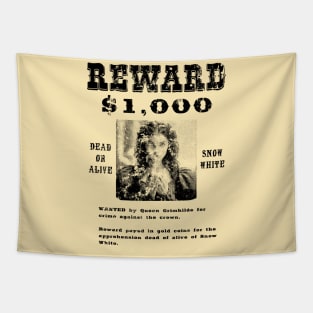 Western Snow white Wanted poster Tapestry