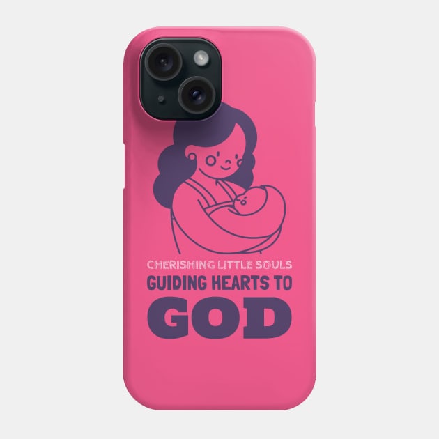 Cherishing Little Souls, Guiding Hearts to God Phone Case by Andrea Rose