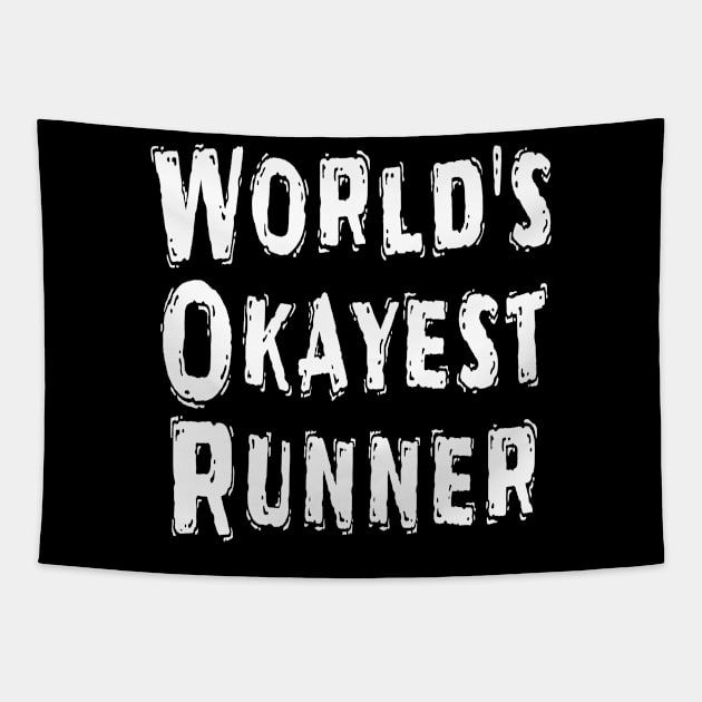 World's Okayest Runner Tapestry by Happysphinx