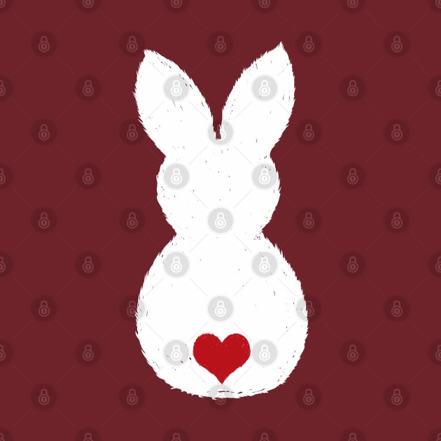 Cute Easter Bunny with Love Heart Hearts Sweet by Shirtbubble