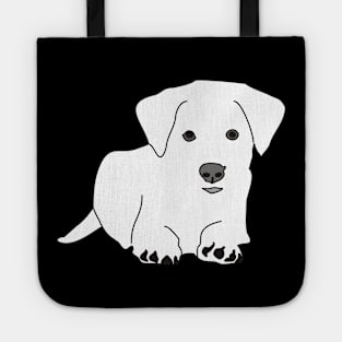 Cute Dog Line Art Drawing Tote