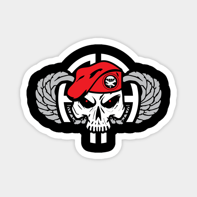 AA Airborne Skull Magnet by Baggss