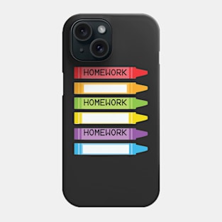 SCHOOL STICKERS, CUTE HOMEWORK STICKERS Phone Case