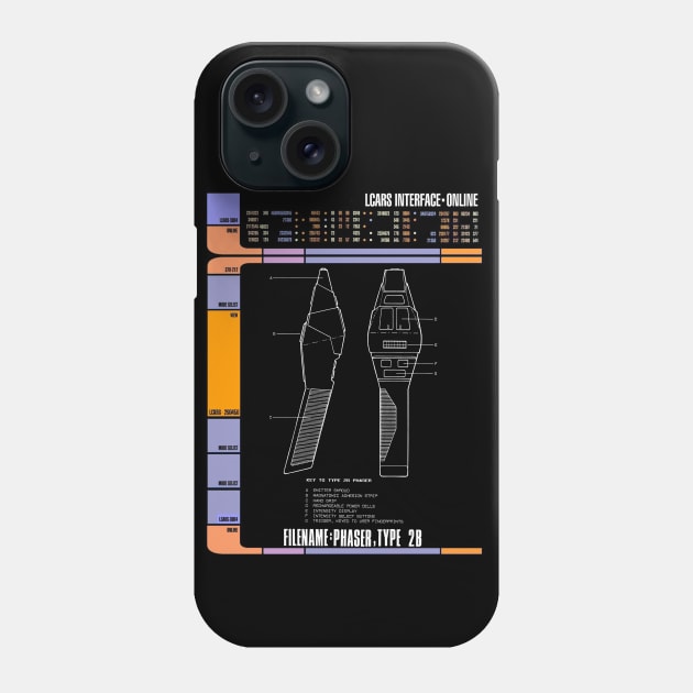 Computer Readout Showing NextGen Red Shirt Weapon Phone Case by Starbase79