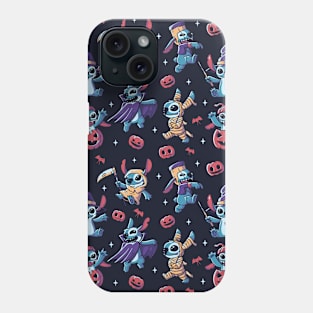 Halloween Experiments Cute Spooky Aliens Mask Phone Case