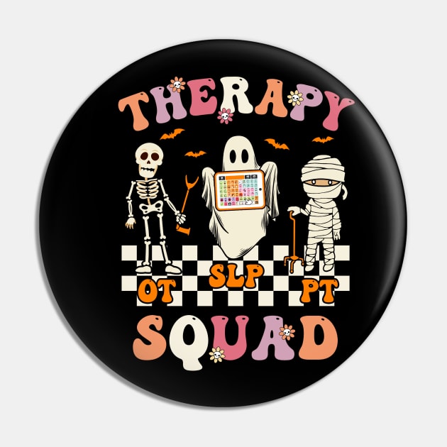 Retro Therapy Squad SLP OT PT Team Halloween Speech Physical Pin by James Green