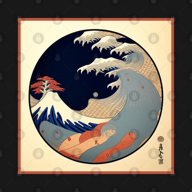 Great Wave Off Kanagawa Japanese Album Cover by musicgeniusart