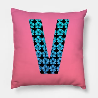 Letter V from roses Pillow