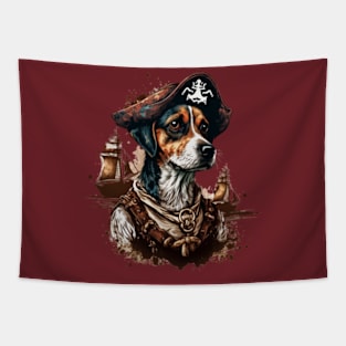 Dog Vintage Pirates Design Tapestry