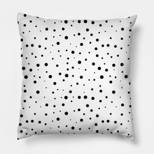 Black and White Dots Pattern Dalmation Pillow