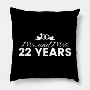 22nd Wedding Anniversary Couples Gift Pillow