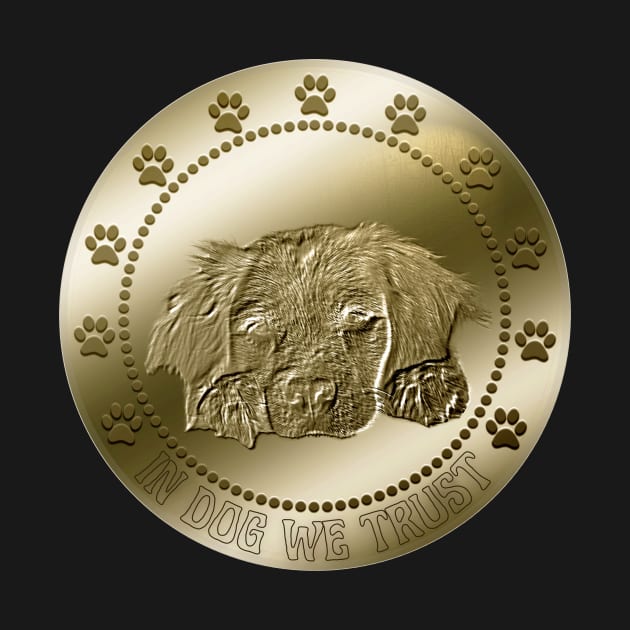 Brittany Spaniel Dog Coin Art Funny Crypto Cryptocurrency by JollyMarten