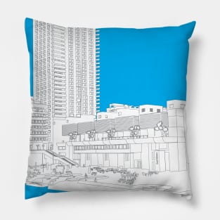 Barbican, London illustration Pillow