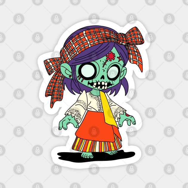 Cute Filipino Zombie Magnet by H. R. Sinclair