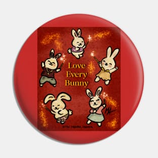 Love every bunny (with background) Pin