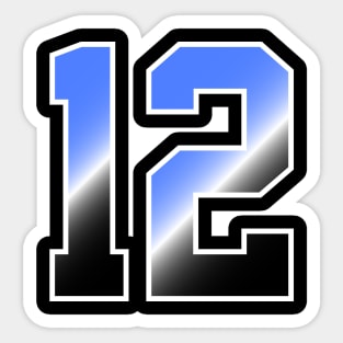 Jersey number 12 Sticker for Sale by bellacommorato