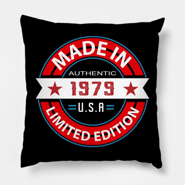 1979 44 Year Pillow by HB Shirts