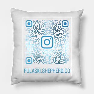 PSCSCo QR Code Ombre Light Blue to Dark Blue Pillow