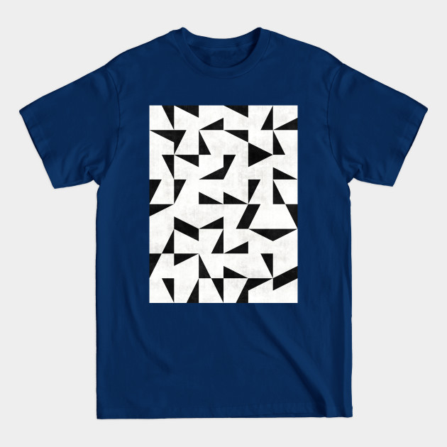 Disover Mid-Century Modern Pattern No.11 - Black and White Concrete - Abstract - T-Shirt