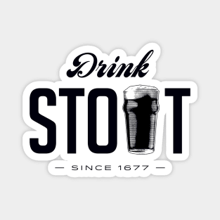 Drink Stout (black) Magnet