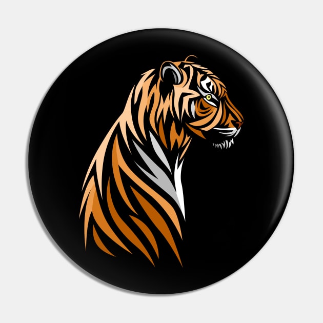 Tribal tiger Pin by albertocubatas