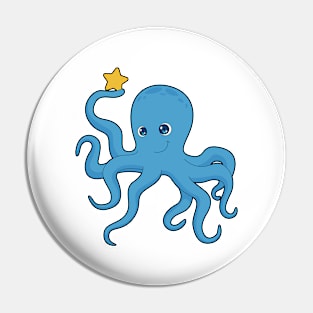 Octopus Star Pin