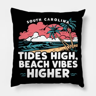 South Carolina Beach Summer Vacation Pillow