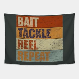 Bait Tackle Reel Repeat Retro Tapestry