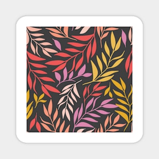 Pretty leaf repeat pattern Magnet