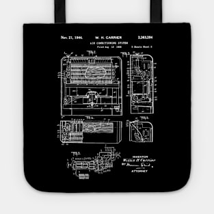 Air Conditioner Patent 1939 AC technician gift Tote