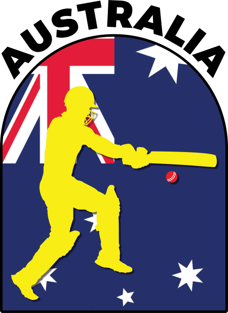 Australia Cricket Batsman Australia Flag Kids T-Shirt by DPattonPD